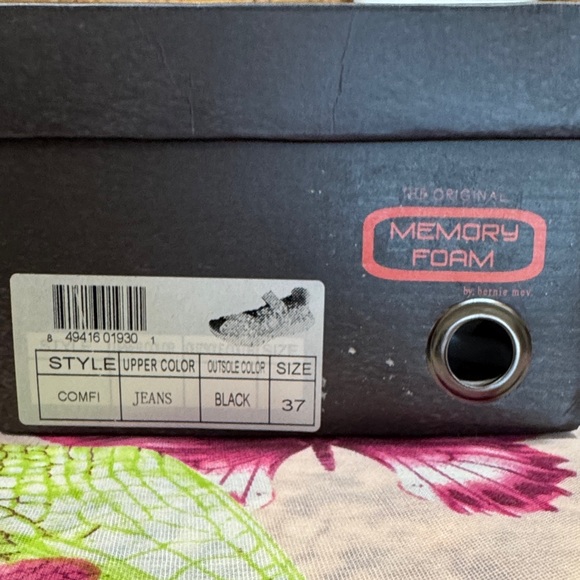 Bernie Mev Navy Woven Sandals Womens 7 Mary Jane Comfort New In Box - Picture 6 of 6